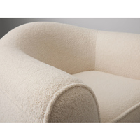Fauteuil de salon moderne en tissu rembourré avec coussin moelleux