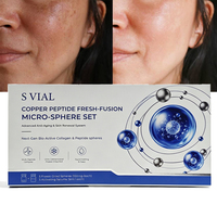 Sérum Visage Revitalisant au Peptide de Cuivre Lyophilisé Ghk-cu pour une Peau Éclatante et un Teint Lumineux, Éliminateur de Taches Brunes, Idéal pour Salons SPA