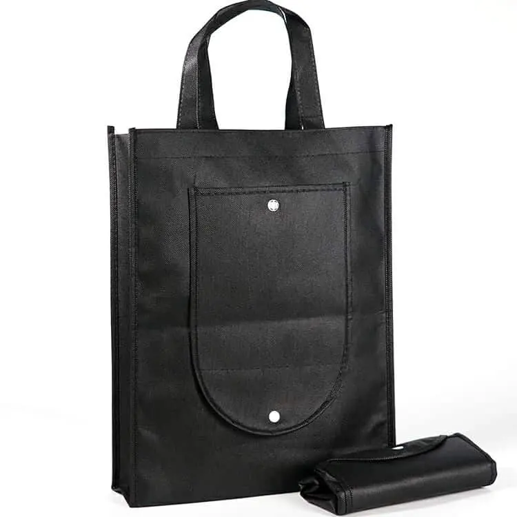 حقيبة سوداء غير منسوجة قابلة لإعادة الاستخدام من المُصنع والمورِّد تُباع بالجملة