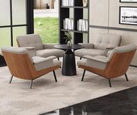 Canapé avec accoudoirs en bois de haute qualité, design nordique moderne et luxueux, idéal pour un salon, une chambre à coucher