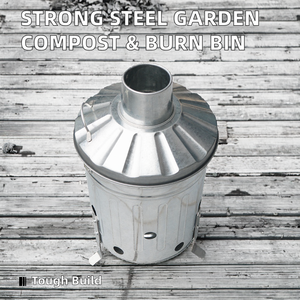 Composteur de jardin 40L extra robuste et écologique en fer et acier, structure autoportante, pour brûler les déchets intérieurs/extérieurs - Product Image 2