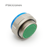 PSCCONN Konektor Industri Seri D38999 III J599 26FJ35SN 33A 400V Jam Nut Aviation Plug, Konektor Listrik Sirkular 128 Pin