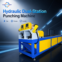 Máquina industrial CNC de doble estación y sistema dual para perforación y troquelado de acero de canal y tubo cuadrado