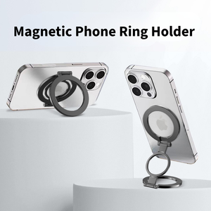 Anillo de Soporte Magnético Plegable de Aleación de Alta Calidad 360° con Doble Cabezal y Agarre para Teléfono - Product Image 3
