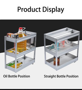 Tiroir d'assaisonnement de cuisine multifonctionnel moderne en aluminium pour armoires de garde-manger Supports à épices pour armoire de cuisine - Product Image 2