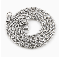 Collier chaîne torsadée en acier inoxydable Gaovo plaqué or 18 carats, étanche, bijoux de mode hip-hop pour hommes