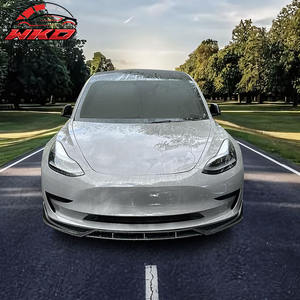 Pour Tesla Model 3 2017-2023, Spoiler de pare-chocs avant de style IKON, 4 pièces, noir mat, kit carrosserie de haute qualité - Product Image 2
