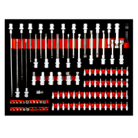 Chariot à Outils Robuste en Acier Rouge, 258 Pièces, à Sept Tiroirs Verrouillables, pour Atelier de Réparation Automobile, Personnalisable, Support OEM
