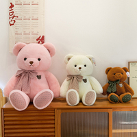 Ours en peluche géant pour petite amie, peluche géante avec ruban pour cadeau d'anniversaire, soulagement du stress et cadeau romantique