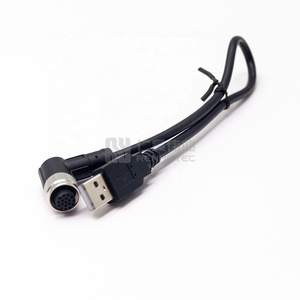 Cable conector M12 de 17 pines con Cable <span class=keywords><strong>USB</strong></span>, Conector de ángulo recto sobre moldeado - Product Image 5