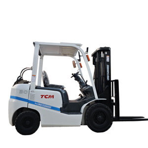 รถยก TCM FD30 มือสอง ขนาด 3 ตัน 3 เมตร พร้อมเสากระโดงสองท่อน เครื่องยนต์ LPG ระบบไฮดรอลิก  พร้อมอุปกรณ์เปลี่ยนทิศทางล้อแบบไฮดรอลิก ยางตัน ขาย - Product Image 1