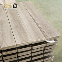 Planches de vinyle rigides SPC de 5 mm, texture bois de noyer classique, imperméables et ignifuges, pour l'extérieur, système de pose par clic, pour chambre principale