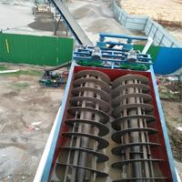 Lavadora de arena de doble hélice para arena de acero/cemento-Construcción robusta con tecnología de ahorro de agua y fácil operación