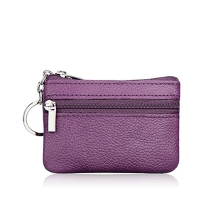 Boshiho Zipper <b>Coin</b> <b>Pouch</b> Genuine Leather Card Holder Customized <b>Coin</b> Wallet - Product Image 3