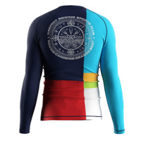 Rashguard pour homme UPF 50+ à séchage rapide, antimicrobien, manches longues, impression personnalisée sur toute la surface pour les sports nautiques