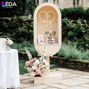 LEDA Accessoires de Fête Toile de Fond en Verre Cascade Support Cabine Téléphonique Panneau de Bienvenue de <span class=keywords><strong>Mariage</strong></span> Kit de Décoration - Product Image 6