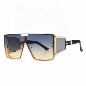 Gafas de Sol de Metal Extra Grandes de Moda Vintage UV400, Lentes de Una Pieza, para Mujer, Gran Venta 2021 - Product Image 6