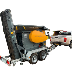 Concasseur à mâchoires mobile sur roues EU UPSEN U-TC604, installation sur remorque, machine de concassage de roches et de pierres, recyclage pour la construction - Product Image 1