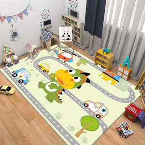 Tapis d'éveil pour enfants, puzzle pour la maison, salon, jeu d'apprentissage précoce, tapis en velours cristal, tapis antidérapant pour chambre d'enfant - Product Image 1