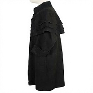 Manteau gothique pour homme, style capuchon médiéval, avec épaulettes superposées, vintage, pour Halloween, cosplay et costumes de scène - Product Image 4
