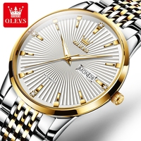 Montre mécanique automatique OLEVS 6653 pour homme, design volant, étanche en profondeur, bracelet en acier inoxydable, verre saphir.