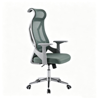 Chaise de direction réglable à dossier haut, chaise de bureau ergonomique moderne avec structure en aluminium, et chaise de bureau en maille avec repose-pieds