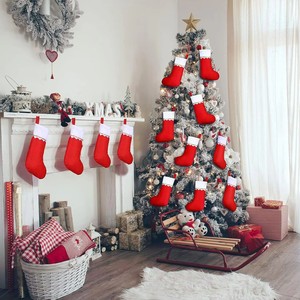 Sacchetti Regalo Natalizi all'Ingrosso, Decorazioni per Feste, Calze <span class=keywords><strong>di</strong></span> Babbo <span class=keywords><strong>Natale</strong></span> in Feltro, Ornamenti da Appendere all'<span class=keywords><strong>Albero</strong></span> - Product Image 5