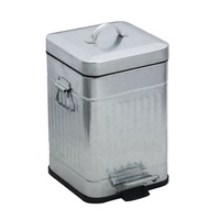 Poubelle carrée en métal de 1.3 gallons Poubelle 5L Poubelle Poubelle avec doublure amovible Seau Poubelle à caca pour chiot