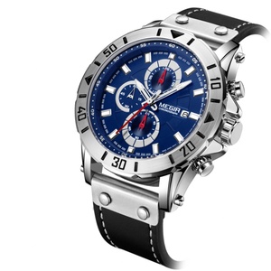 Reloj Megir 2081 en Oferta, Reloj Deportivo de Cuarzo para Hombre, de Acero, con Correa de Cuero, Cronógrafo, Estilo Lujoso - Product Image 2