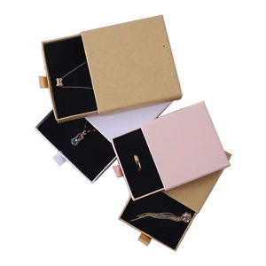 カスタム生分解性ジュエリーギフト包装リボンボックスリングネックレス腕時計メガネリサイクル段ボール引き出しボックス - Product Image 1