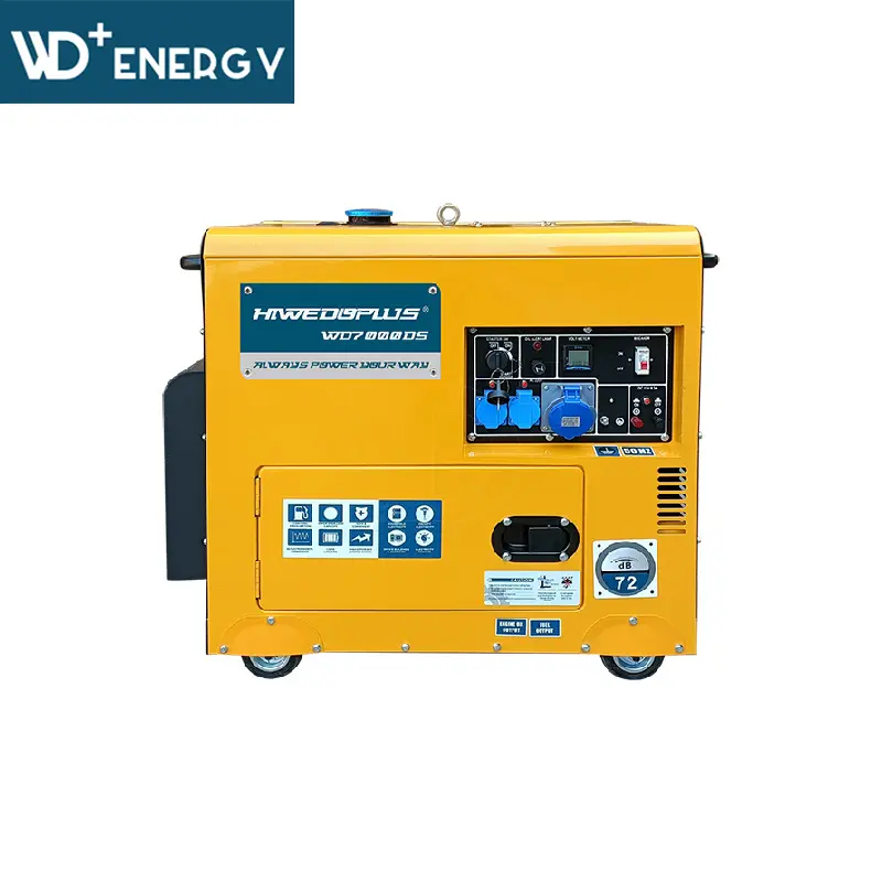 WD EnergyWD7000DSサイレントスタンバイ発電機6.5kVA 230v 50Hz単相WD192Fテクニカルデータシート