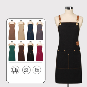 Biểu Tượng Tùy Chỉnh Vải Đầu Bếp Bồi Bàn Unisex Đồng Phục Nấu Ăn Nhà Bếp Thanh Tạp Dề Làm Việc Dài Thương Mại Cafe Nhà Hàng Tạp Dề - Product Image 6
