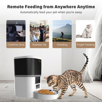 Mangeoire automatique WiFi pour animaux de compagnie, bol en acier inoxydable 304 avec transparence élevée, produits alimentaires pour chats, mangeoire automatisée pour animaux de compagnie