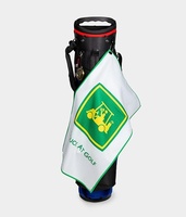 Serviette de golf personnalisée en microfibre à motif gaufré avec logo de club, aimant et mousqueton rétractable robuste, technique d'impression