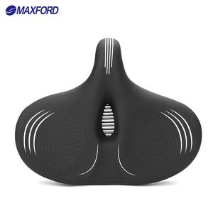 MAXFORD <span class=keywords><strong>Selle</strong></span> <span class=keywords><strong>de</strong></span> <span class=keywords><strong>vélo</strong></span> large en PU, coussin absorbant les chocs pour vélos électriques et <span class=keywords><strong>de</strong></span> fitness - Product Image 2