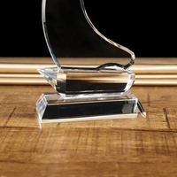 YL-1039 Design personnalisé, Meilleure vente, Trophée en cristal K9 en forme de voilier, Récompense en cristal en forme de voilier