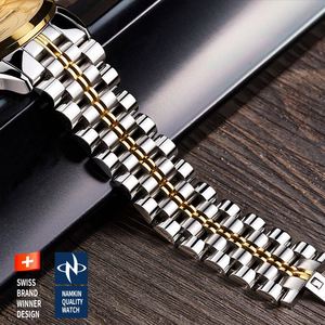 Montre mécanique pour homme en acier inoxydable avec cadran en or exclusif personnalisé - Product Image 4