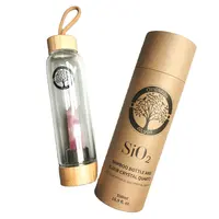 Luxe Healing Edelsteen Elixir Chakra Edelsteen Doordrenkt Crystal Glas Water Fles Met Rose Quartz
