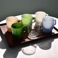 230/400ml Großhandel Individuell Gestaltbare Farbige Jade-Logo Öko-Freundliche Biergläser Kaffeetassen mit Henkeln
