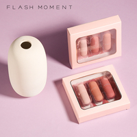 Lipstik Matte Velvet, Set lipstik cair 3 warna tahan lama tahan air