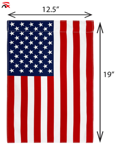 Venta caliente personalizado 12 "x 18" Estrellas bordadas y rayas cosidas Bandera de jardín Americano bandera de patio decorativa patriótica - Product Image 6