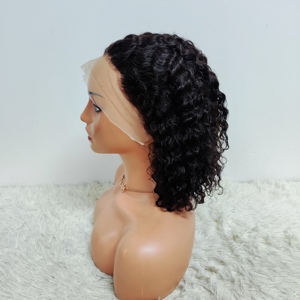 Letsfly khuyến mãi $<span class=keywords><strong>21</strong></span> 13x4 ren phía trước tóc con người sóng nước 10-16inch xoăn tóc Trinh Nữ Bob Tóc Giả 9A 180% bán buôn nhà máy - Product Image 3