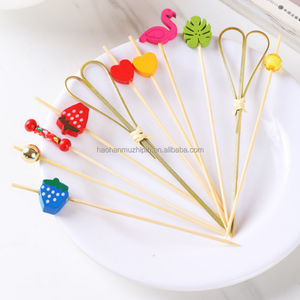 Pics alimentaires 90/120/150mm jetables naturels 1807 bambou fête fruits pick cure-dents décoratifs pour gâteaux, Desserts, Sandwiches - Product Image 5