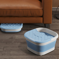 Bassin de bain de pieds pliable WANUO, en plastique durable, pliable, pour spa des pieds, portable, pour voyage