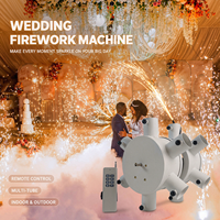 Système de Tir de Feux d'Artifice Froids Bride Pyrotechic à Télécommande Sans Fil, 6 ou 12 Canaux, avec Batterie Rechargeable et Roue de Rotation Unique Effet Moulin à Vent