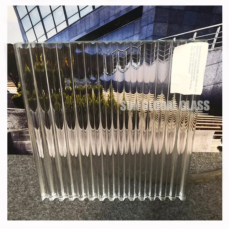 8mm 10mm 12mm fluted tempered glass safety privacy decorative clear low iron toughened tecture reeded pattern build glass price