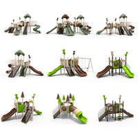 Terrain de jeu pour enfants de 5 à 10 ans, petit modèle, équipement de jeu extérieur en plastique pour enfants, prix de gros