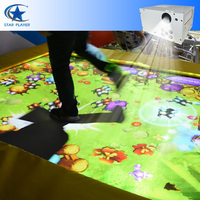 STAR PLAYER Simulateur de jeu de projection sur trampoline, structure gonflable interactive avec écran LCD monté sur poteau, résolution 1024x768 pour enfants
