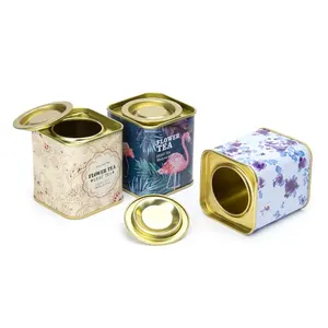 China Supplier Cube Solid Packaging Tin Box Perfume Bottle Metal Souvenir Metal Cans