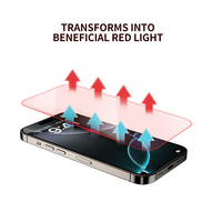 Coque de téléphone de luxe 3-en-1 avec protection d'écran en verre trempé 9H et protection d'objectif d'appareil photo à lumière rouge pour iPhone 15 16 17 18 Pro Max